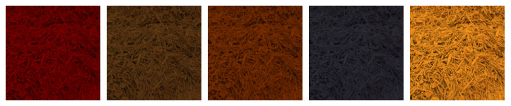 Colored wood chips